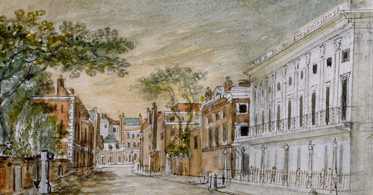 Utsikt längs Vigo Lane, City of Westminster, London, 1793 av John Bromley