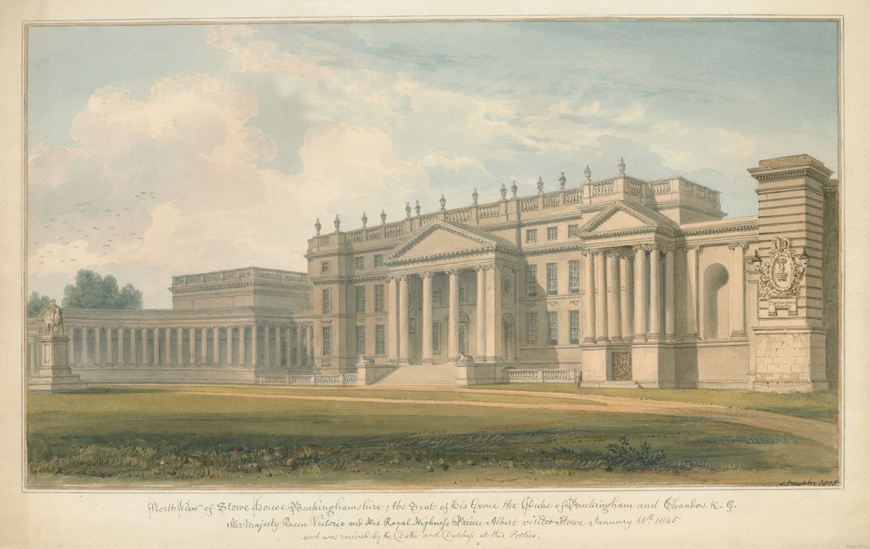 Buckinghamshire - Stowe House, 1815 av John Buckler