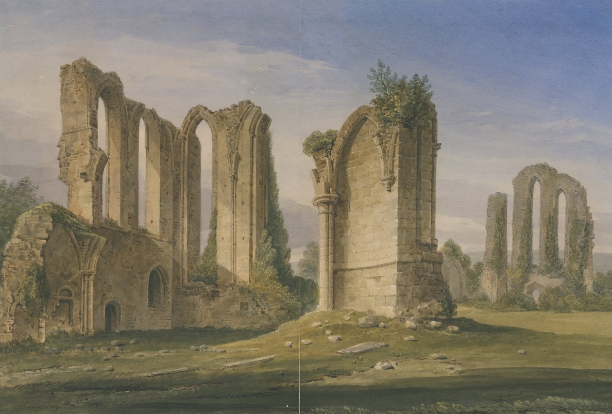 Croxden Abbey: akvarellmålning av John Buckler