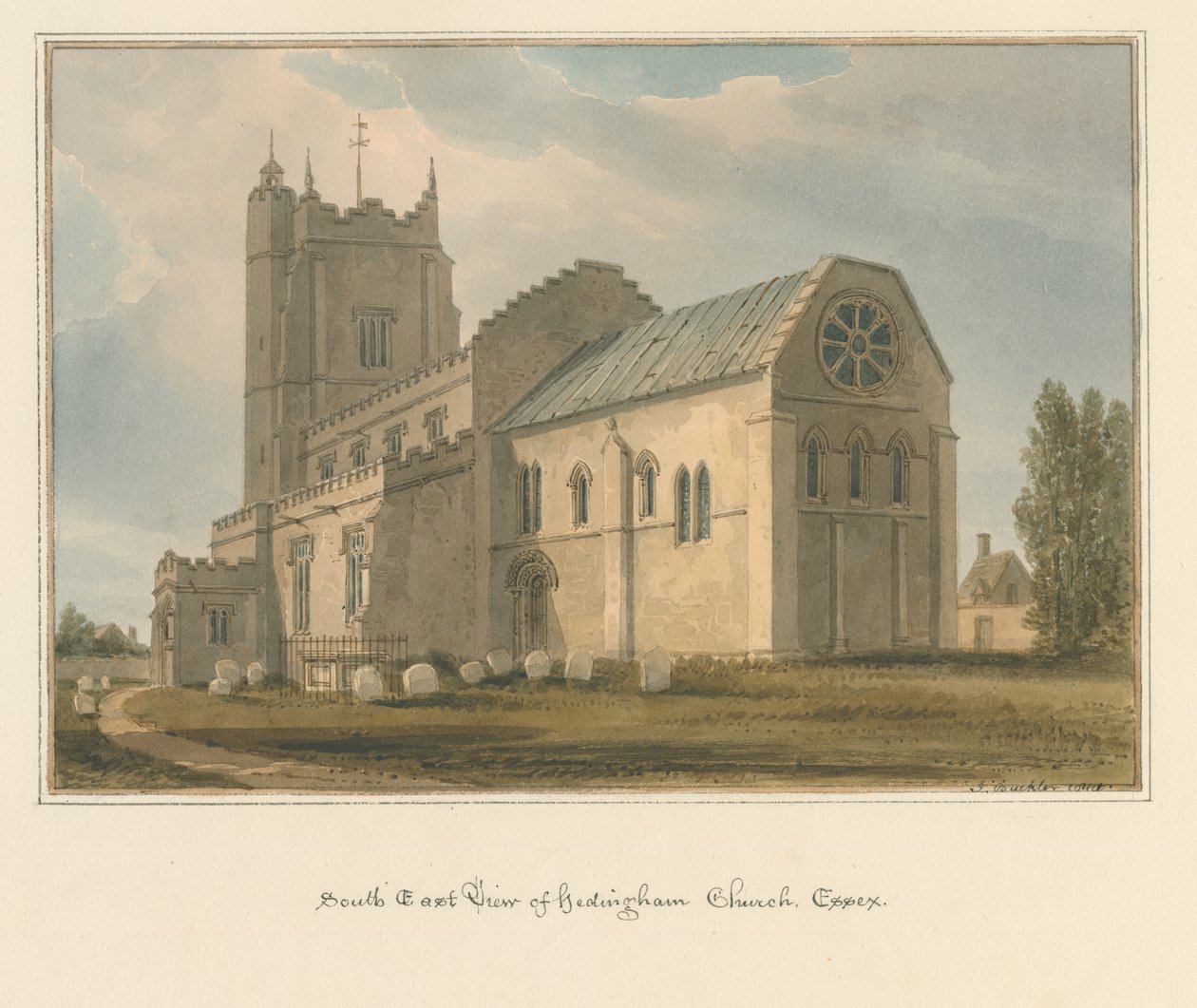 Essex - Hedingham Church av John Buckler