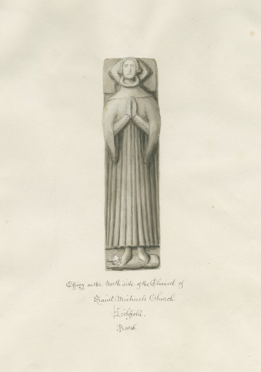 Lichfield - Effigy i Chancell of St. Michael