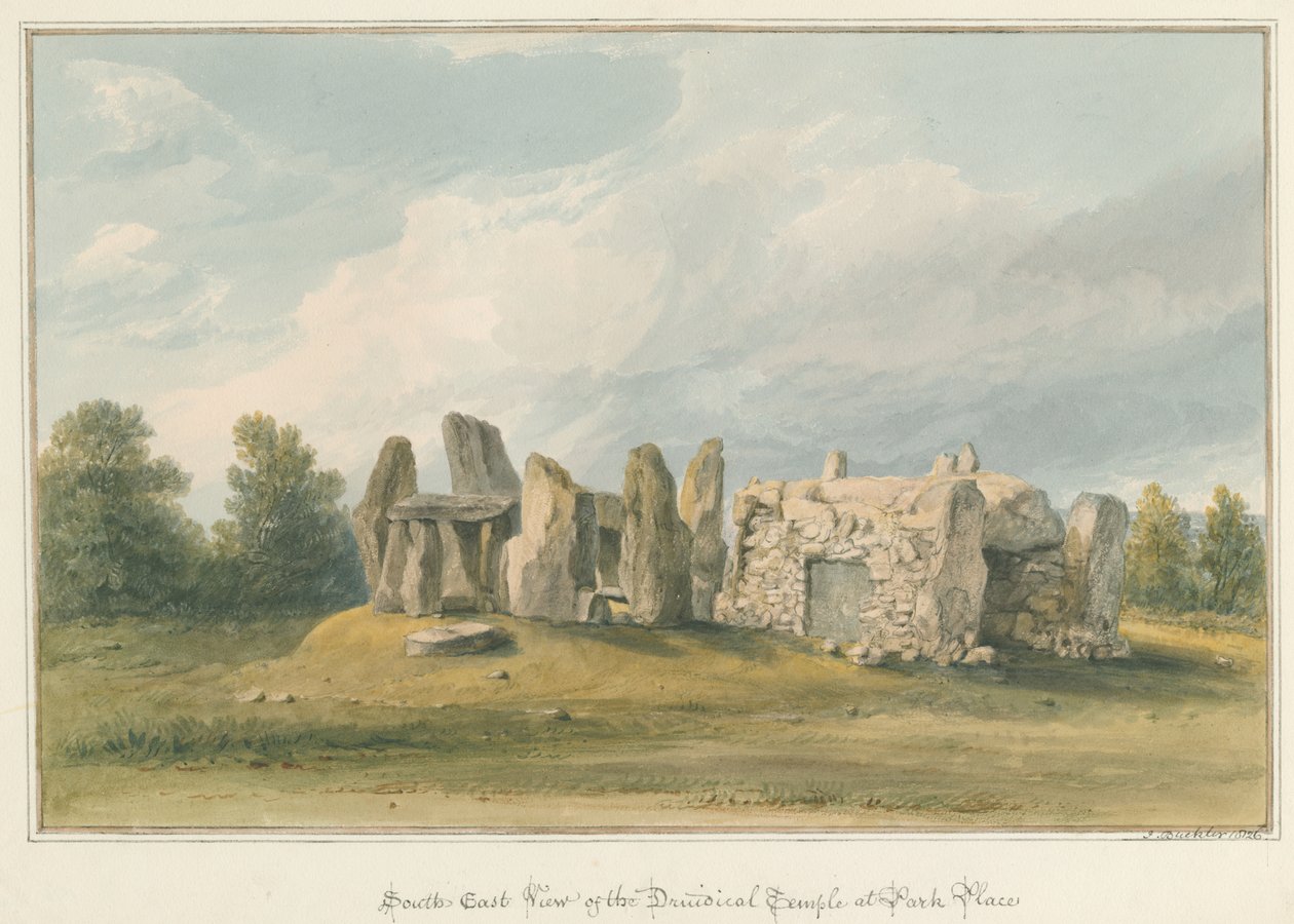 Oxfordshire - Henley upon Thames - Druidiskt tempel, 1826 av John Buckler