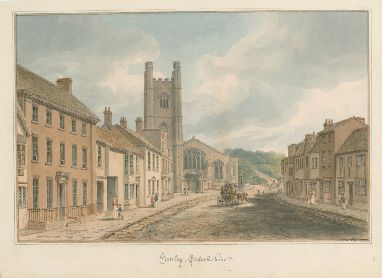 Oxfordshire - Henley upon Thames, 1826 av John Buckler