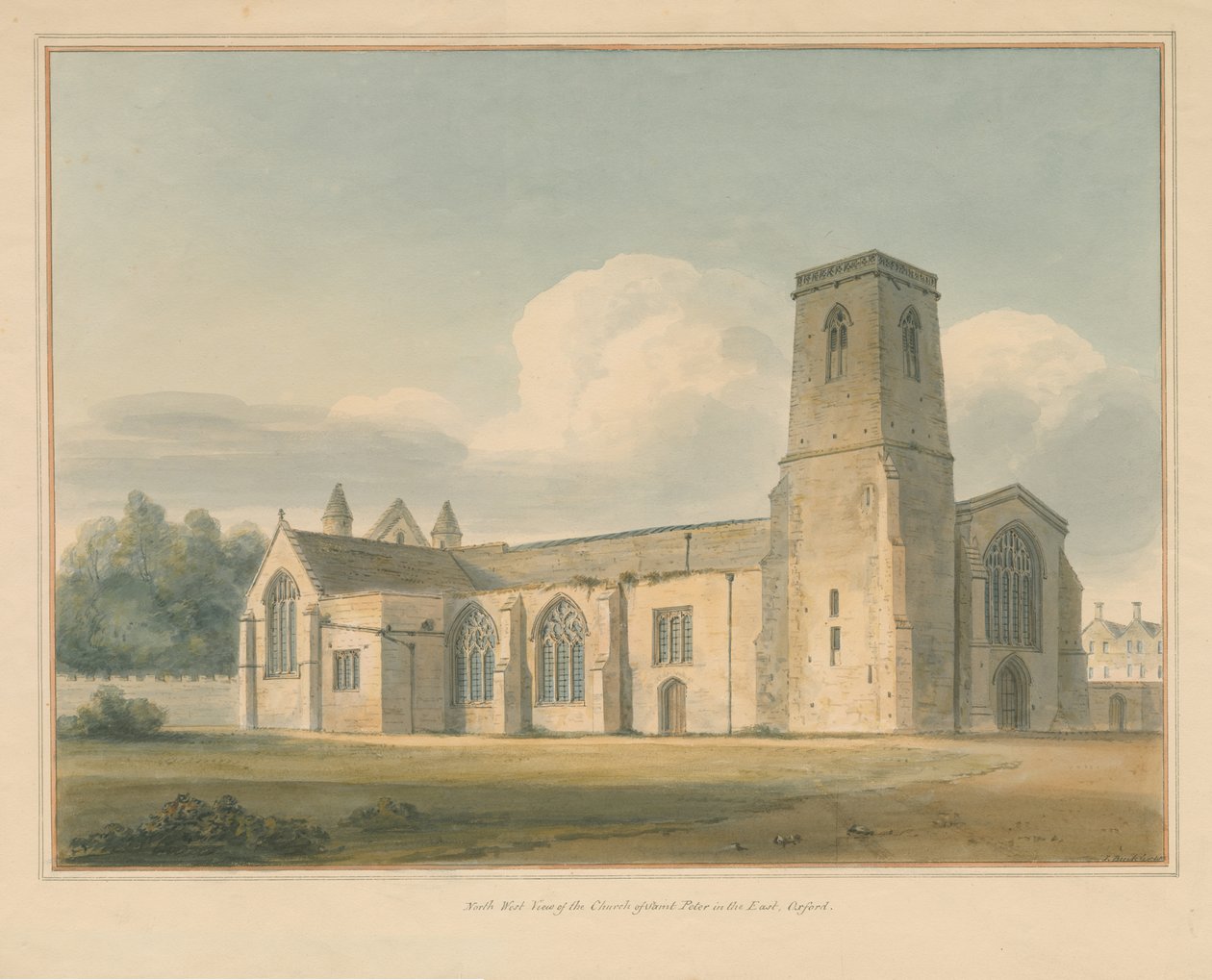Oxfordshire - Oxford - St. Peter in the East Church, 1803 av John Buckler