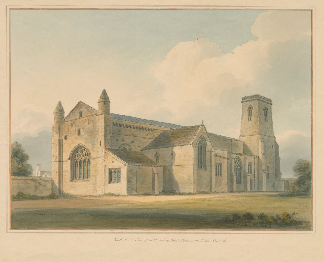 Oxfordshire - Oxford - St. Peter in the East Church, 1803 av John Buckler