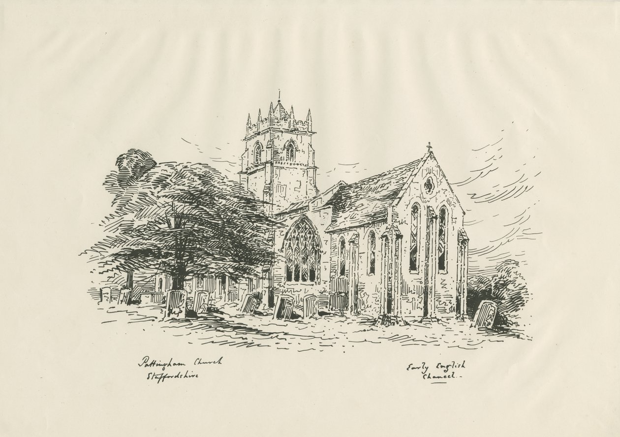 Pattingham Church: ?zincograph, nd [?19th cent] (tryck) av John Buckler