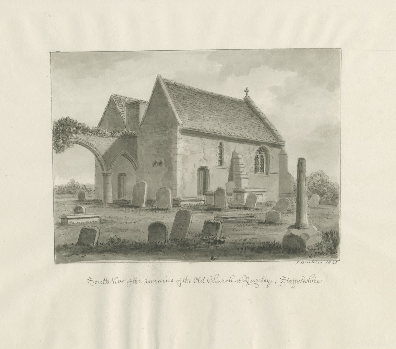 Rugeley kyrka av John Buckler