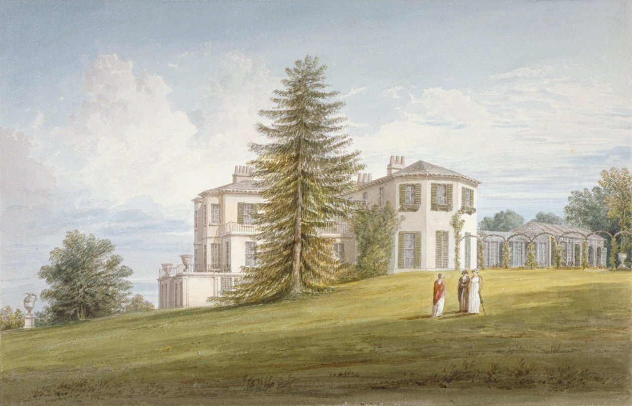 Sydvästlig utsikt över Bromley Hill, Bromley, Kent, 1815 av John Buckler