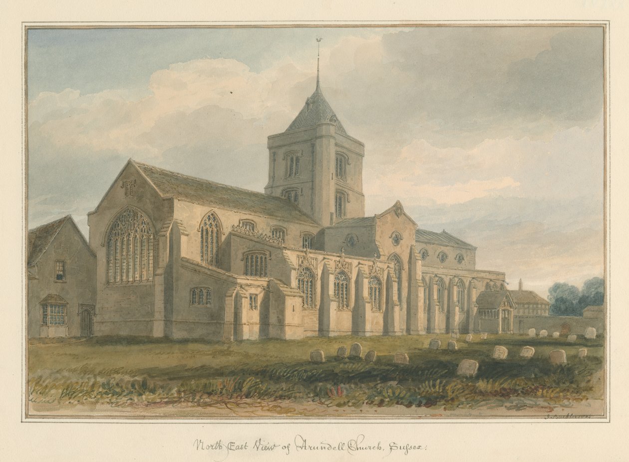 Sussex - Arundel Church, 1804 av John Buckler