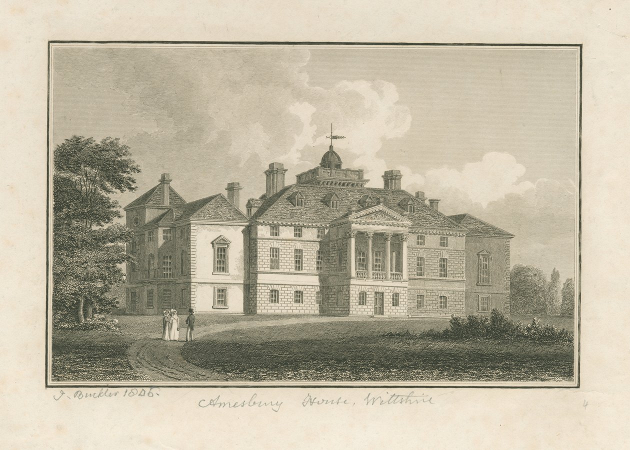 Wiltshire - Amesbury House: gravyr av John Buckler