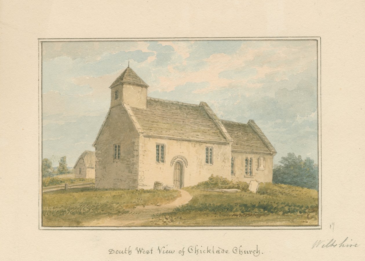 Wiltshire - Chicklade Church, 1817 av John Buckler