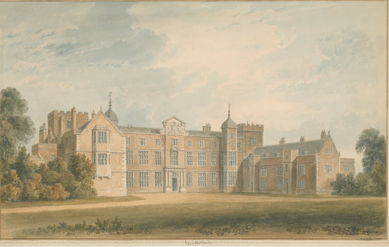 Yorkshire - Burton-stallet, 1818 av John Buckler