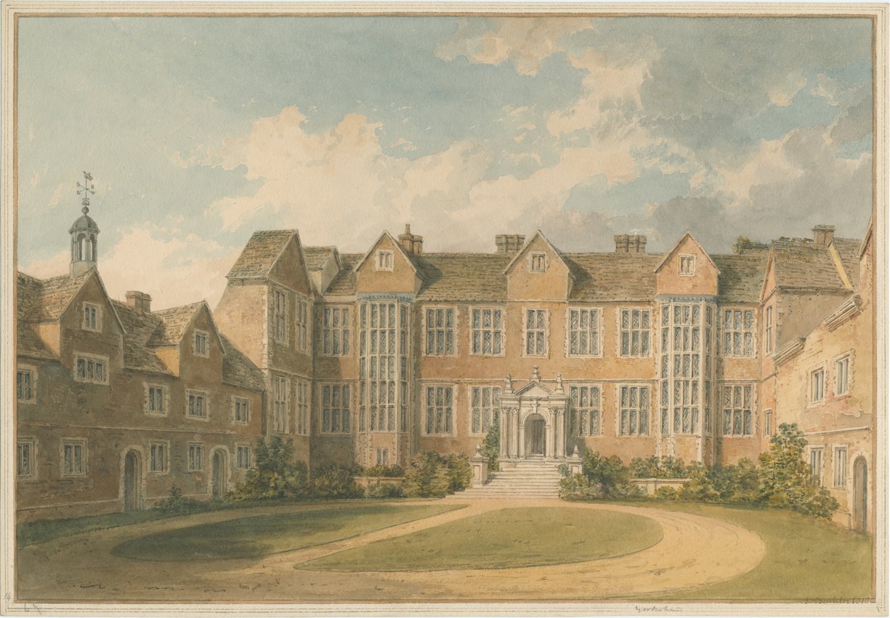 Yorkshire - York - Heslington House Interior, 1818 av John Buckler