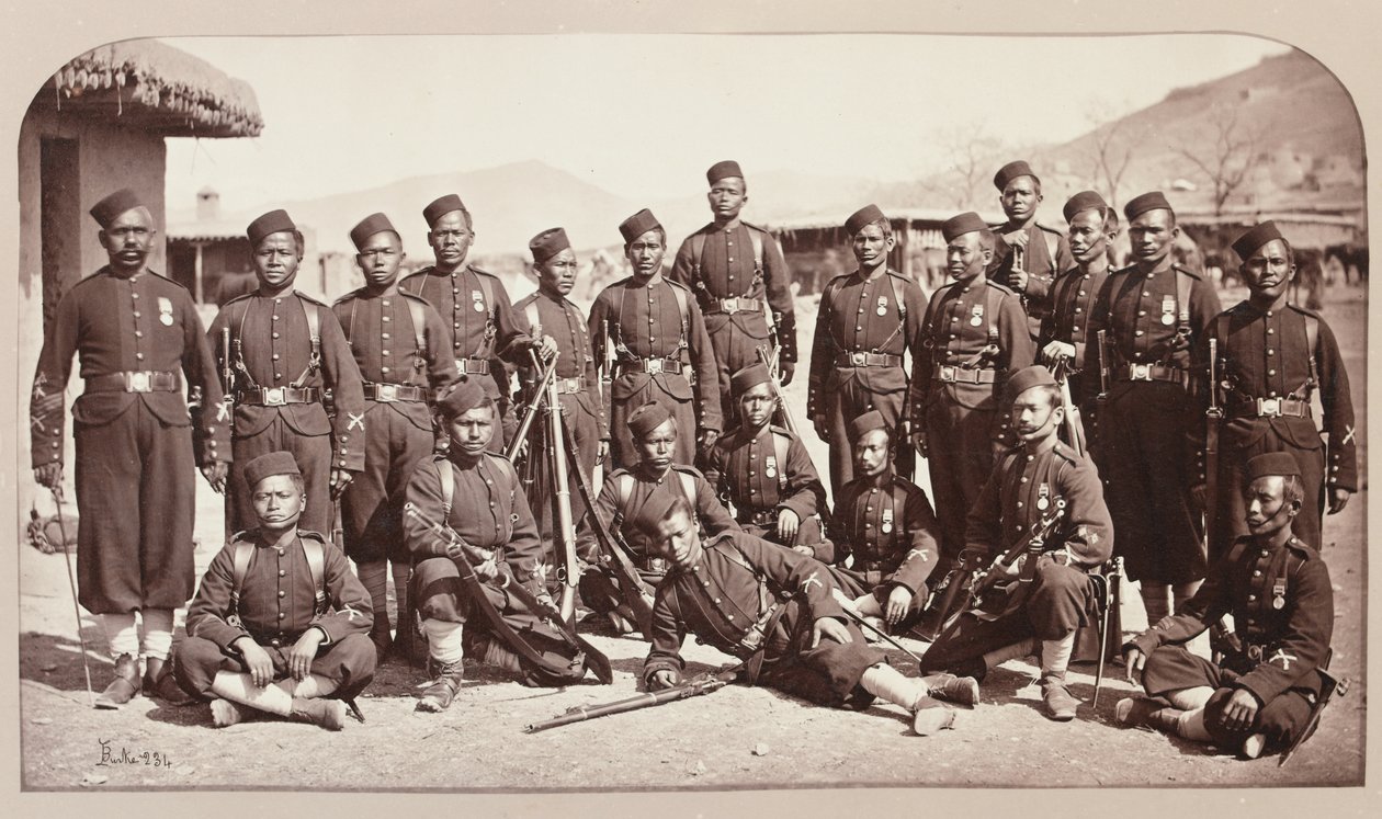 4:e Goorkha regementets bajonettlag, 1878 av John Burke