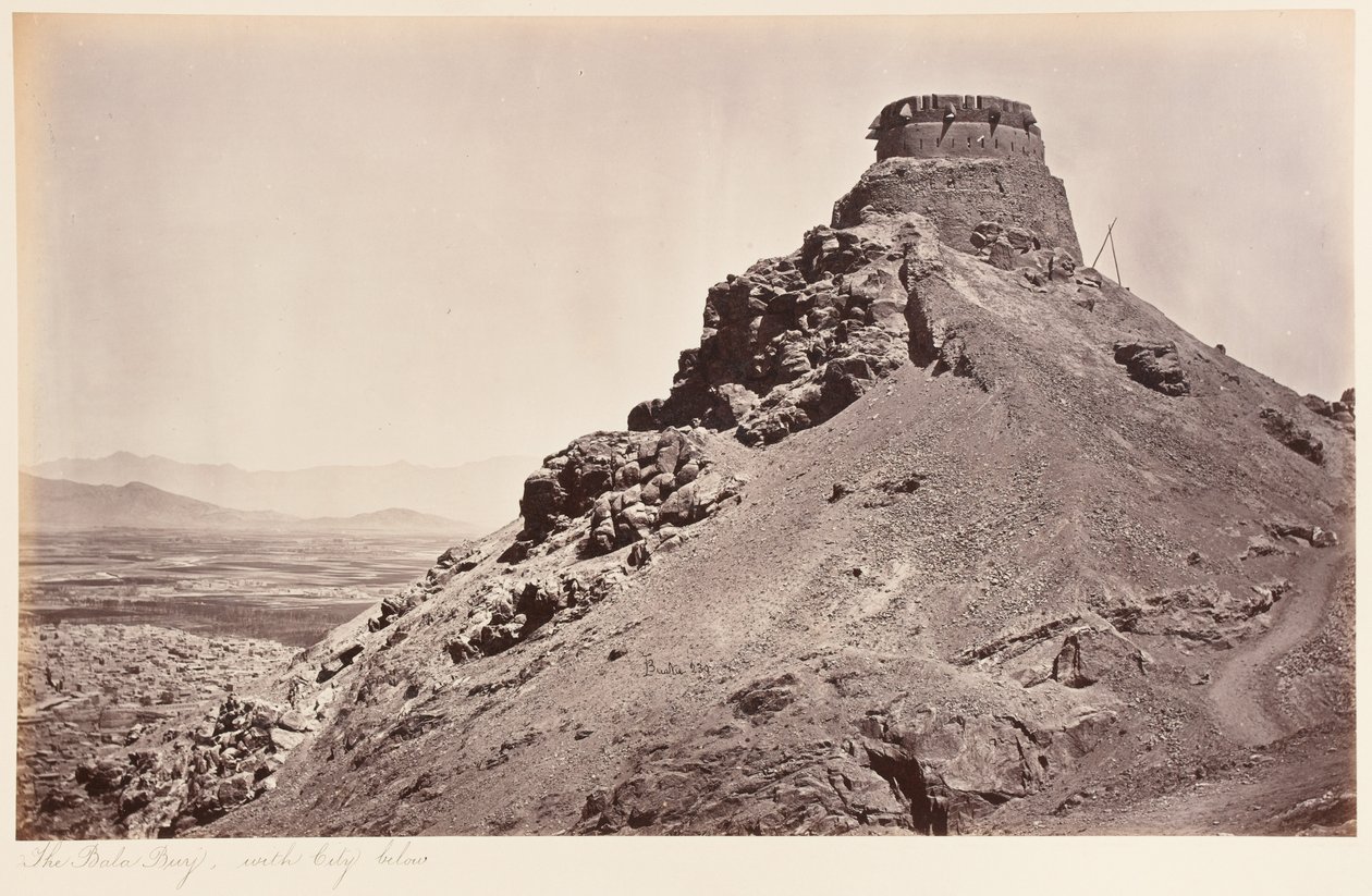 Panorama över Kabul sett från Bala Burj, 1879 av John Burke
