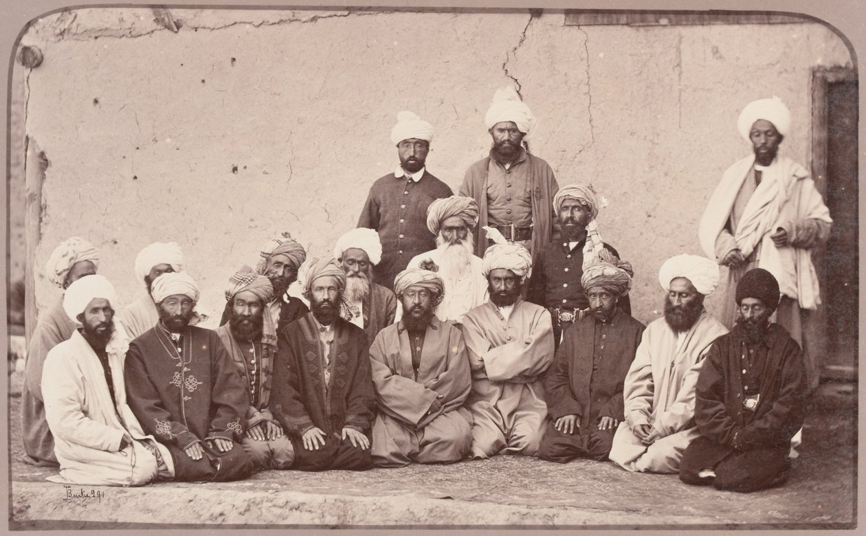 Sirdar Habeeboolah [sic] Gilzai och andra khaner, 1879 av John Burke