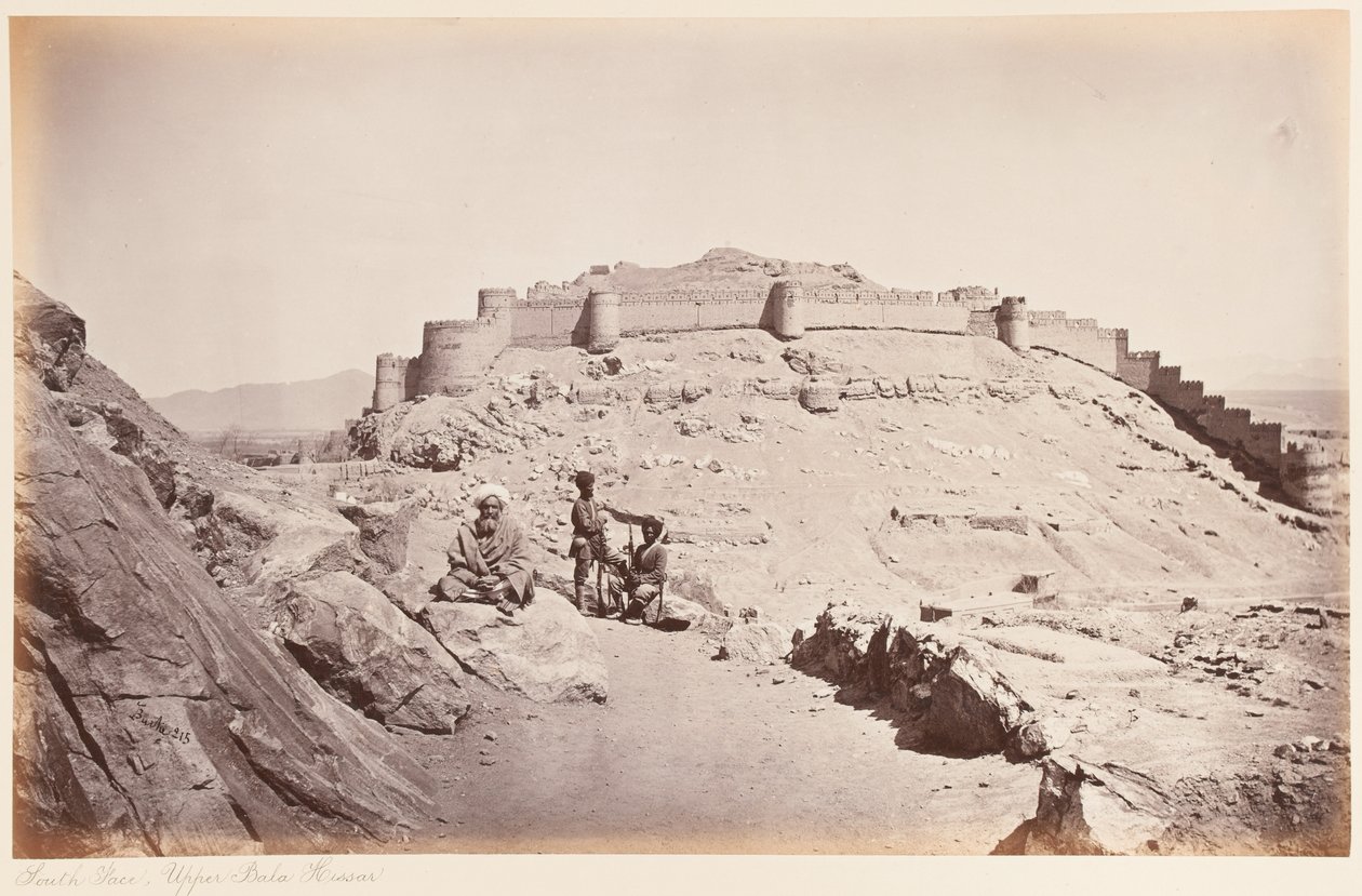 Södra ansiktet, Övre Bala Hissar, Kabul, 1879 av John Burke