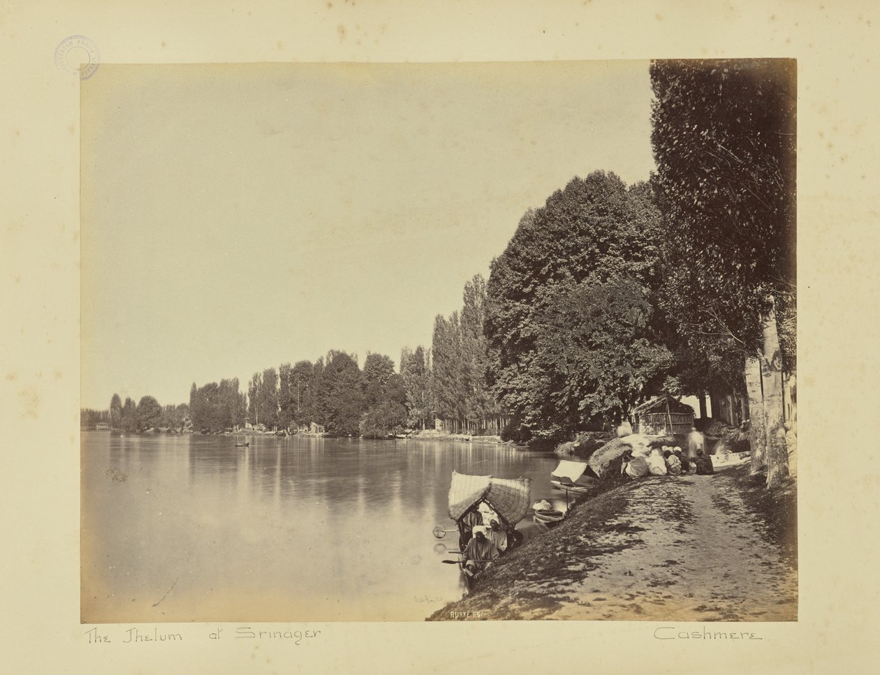 Jhelum vid Srinager. Kashmir av John Burke