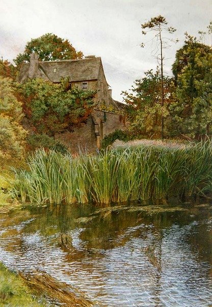 En höstträdgård av John Byam Liston Shaw