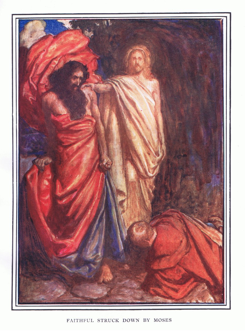 Trogna slagen av Mose av John Byam Liston Shaw