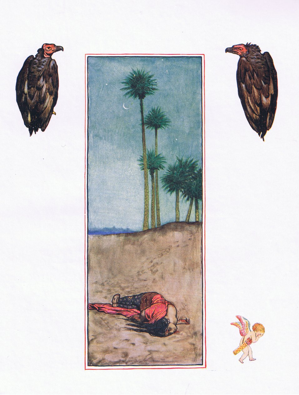 Feroza, illustration från The Garden of Kama (och andra texter från Indien), 1920 av John Byam Liston Shaw