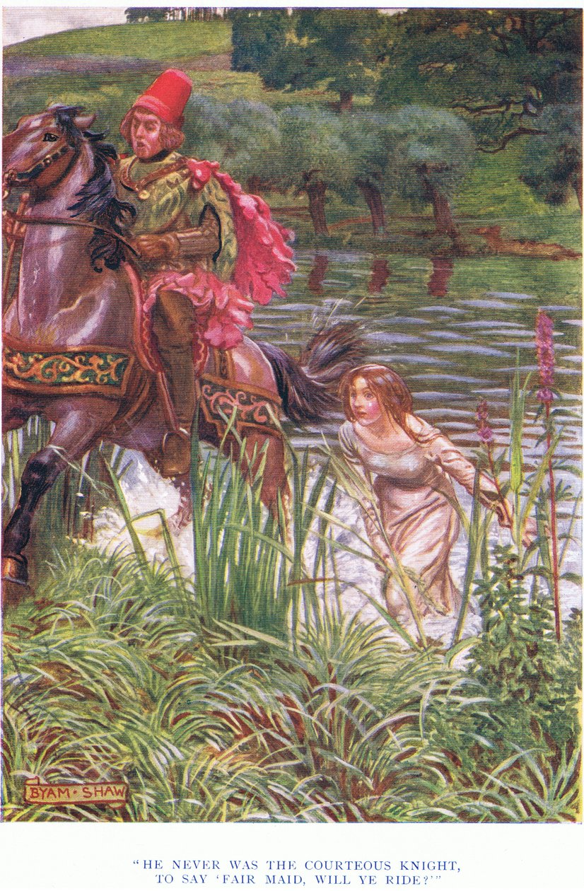 Han var aldrig den artiga riddaren, för att säga, den vackra piga kommer ni att rida, 1928 av John Byam Liston Shaw