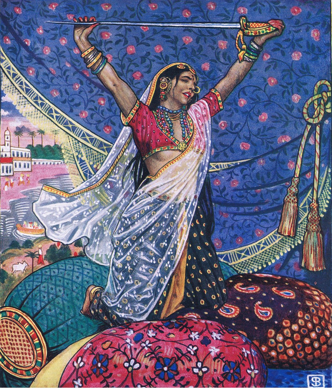 Less than the dust, illustration från The Garden of Kama (och andra texter från Indien), 1920 av John Byam Liston Shaw