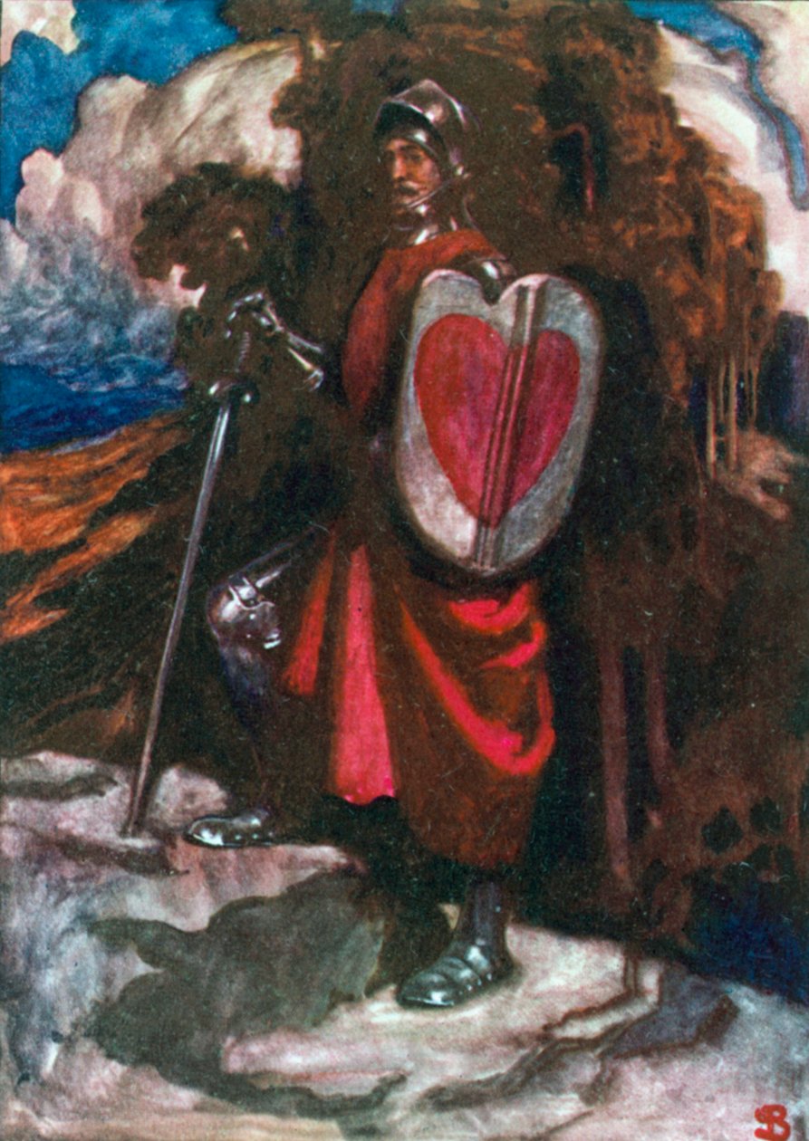 Mr Greatheart (färglitografi) av John Byam Liston Shaw