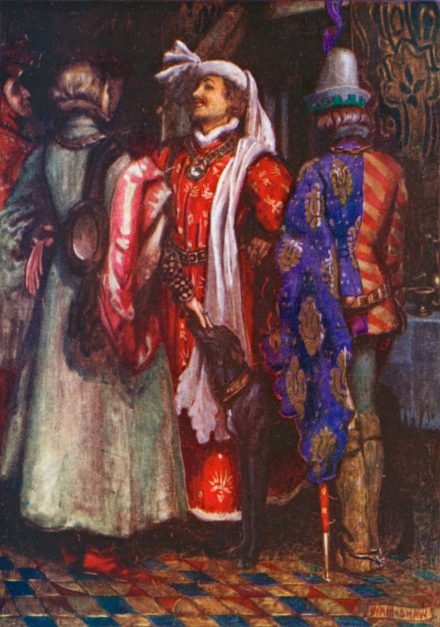 "Be Gud att vi får skynda oss och komma för sent!" Richard II - Akt I, Scen 4 (färglitografi) av John Byam Liston Shaw