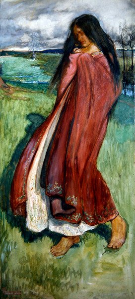 Spring, ca 1910 (gouache på papper) av John Byam Liston Shaw