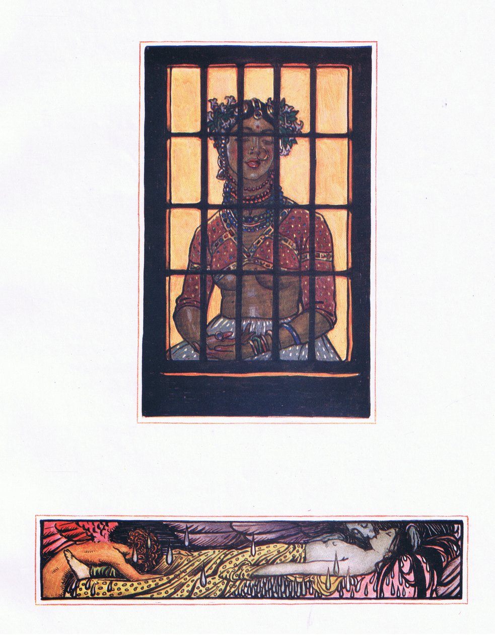 Berättelsen om Lilavanti, illustration från Kamas trädgård (och andra texter från Indien), 1920 av John Byam Liston Shaw