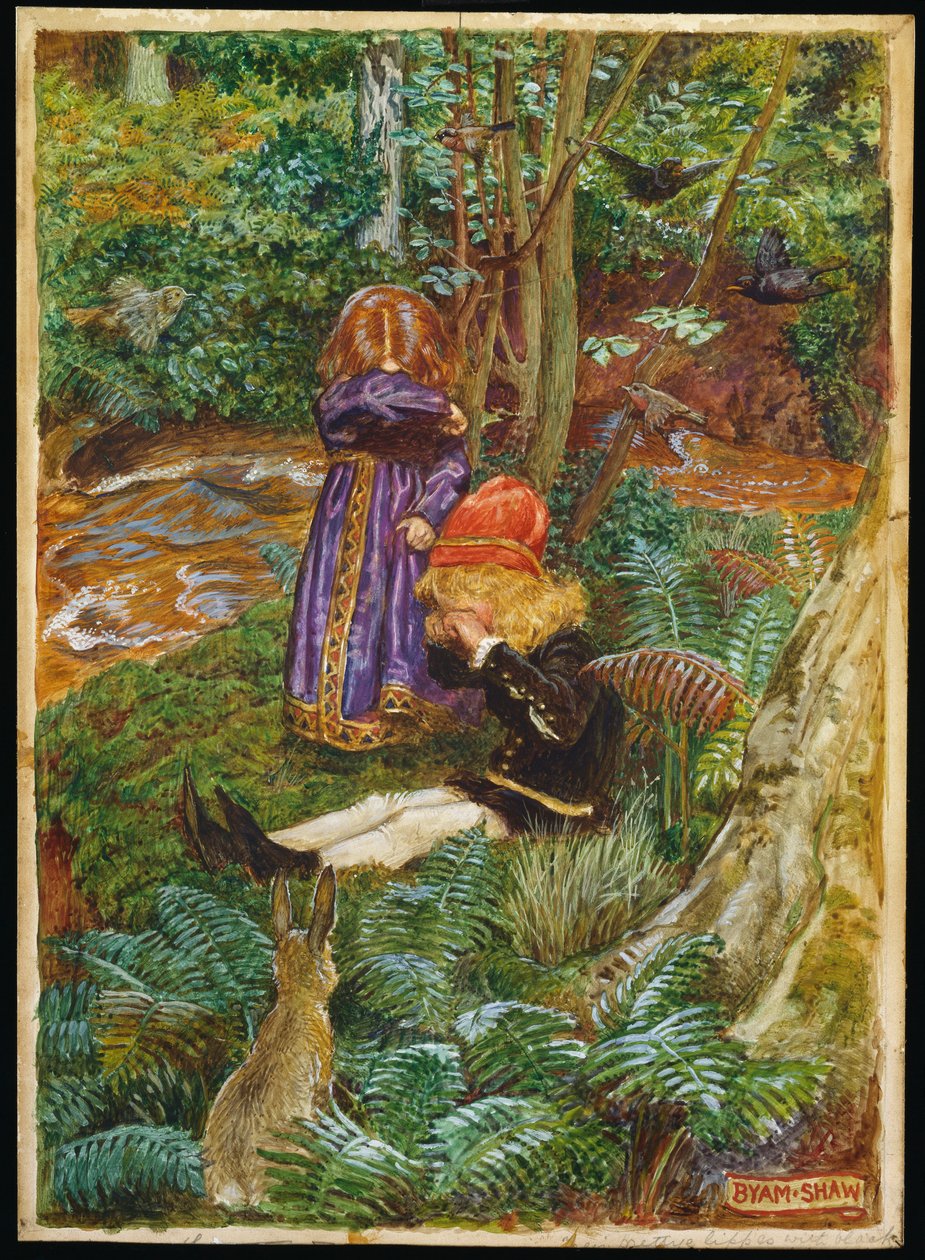 De satte sig ner och grät av John Byam Liston Shaw