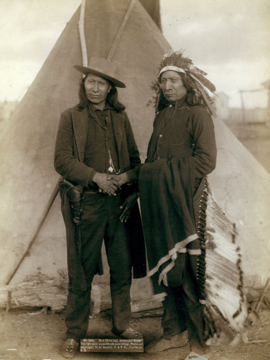 Röda molnet och amerikansk häst, 1891 av John C. H. Grabill
