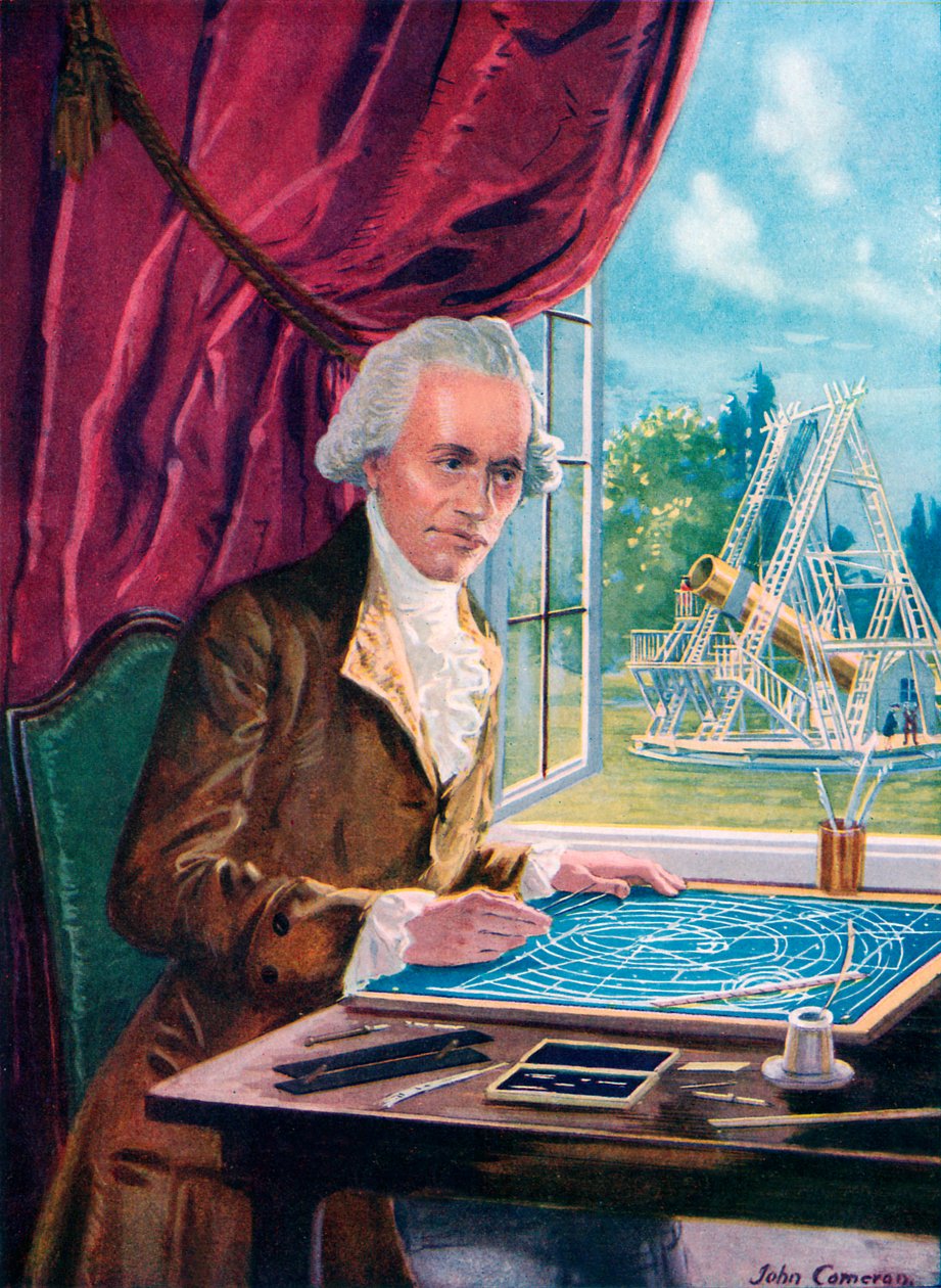 Sir William Herschel (färglitografi) av John Cameron