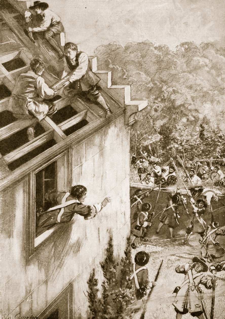 Anfallet av Dunkeld, 21 augusti 1689 (litho) av John Cameron