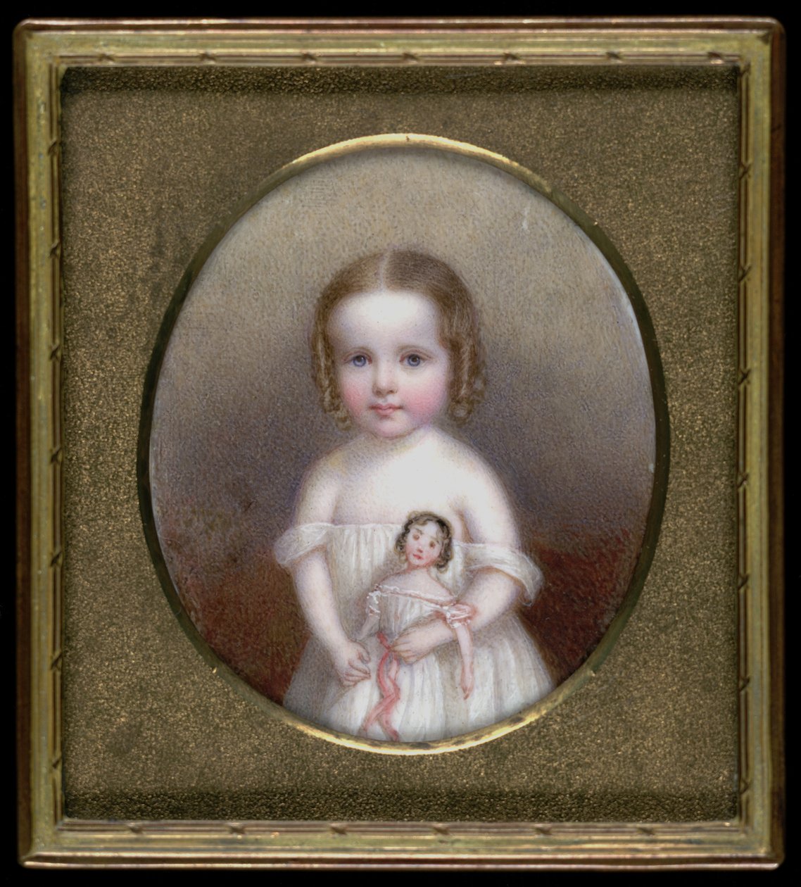 Liten flicka med docka, ca. 1854. av John Carlin