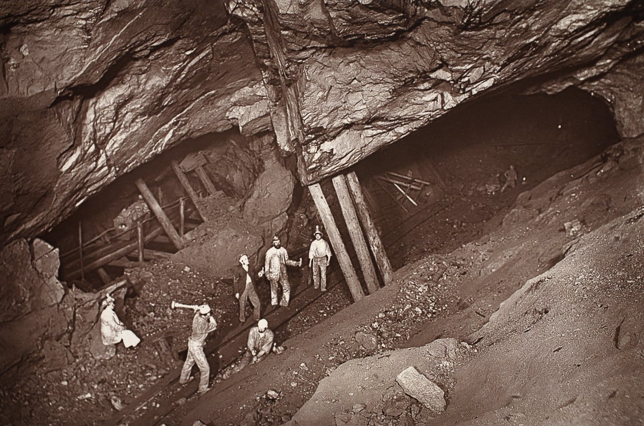 Den 70 spårvagnsvägen, East Pool-gruvan, illustration från 