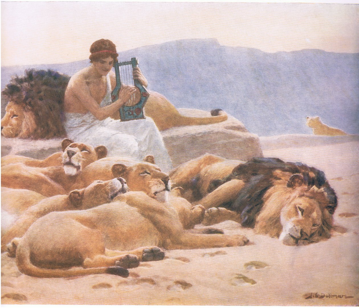 Orpheus och hans luta, Bibbys Annual, 1916-17 av John Charles Dollman
