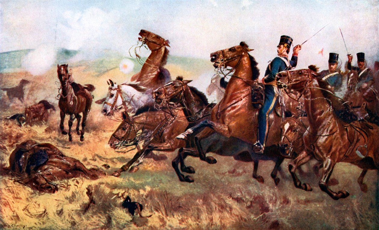 Slaget vid Balaclava, 25 oktober 1854, c1920 av John Charlton