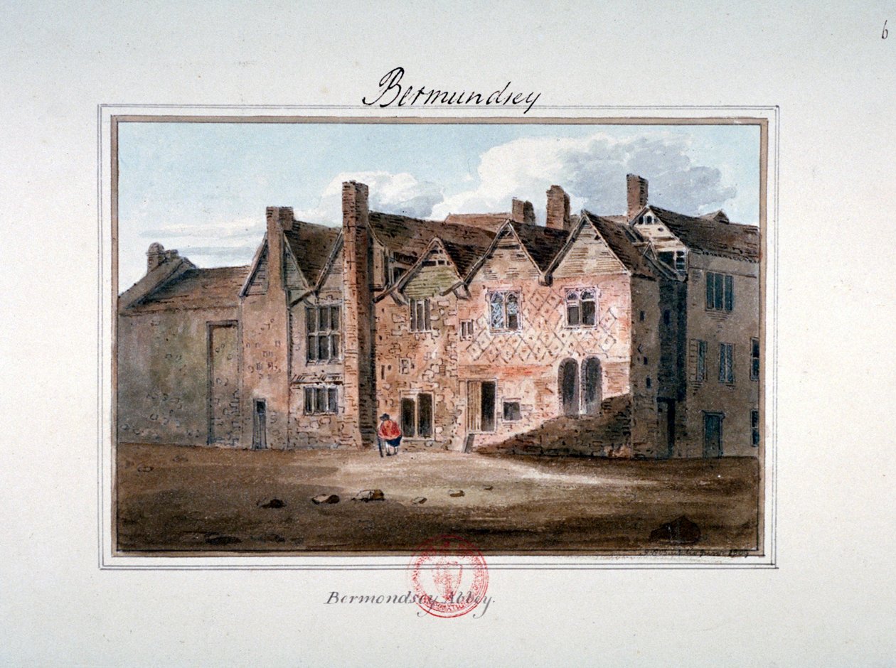 Abbey of St Saviour, Bermondsey, London, 1809 av John Chessell Buckler