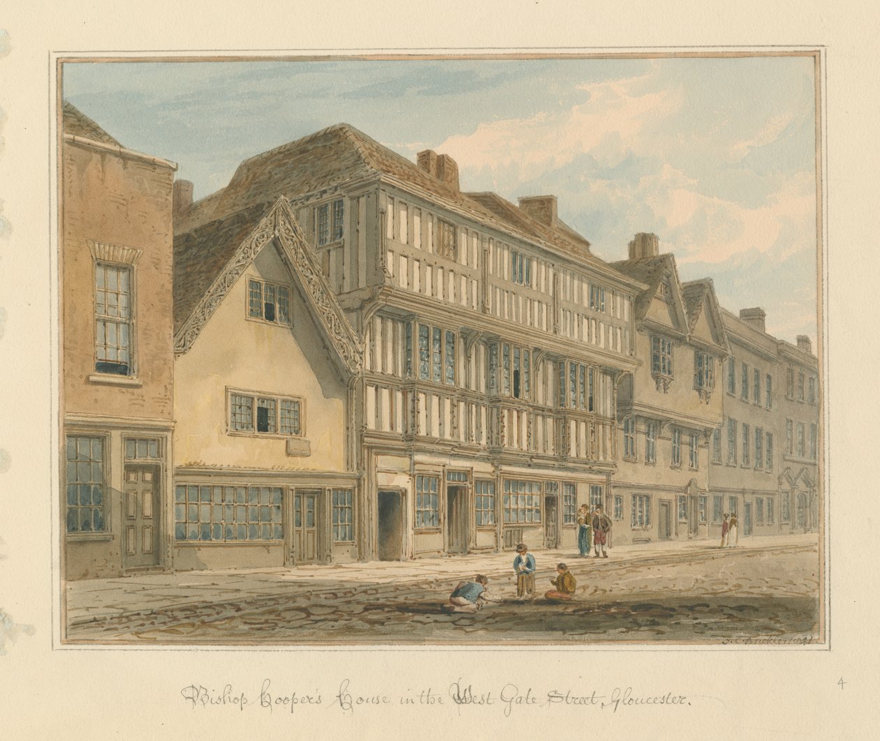 Gloucestershire - Biskop Coopers hus av John Chessell Buckler
