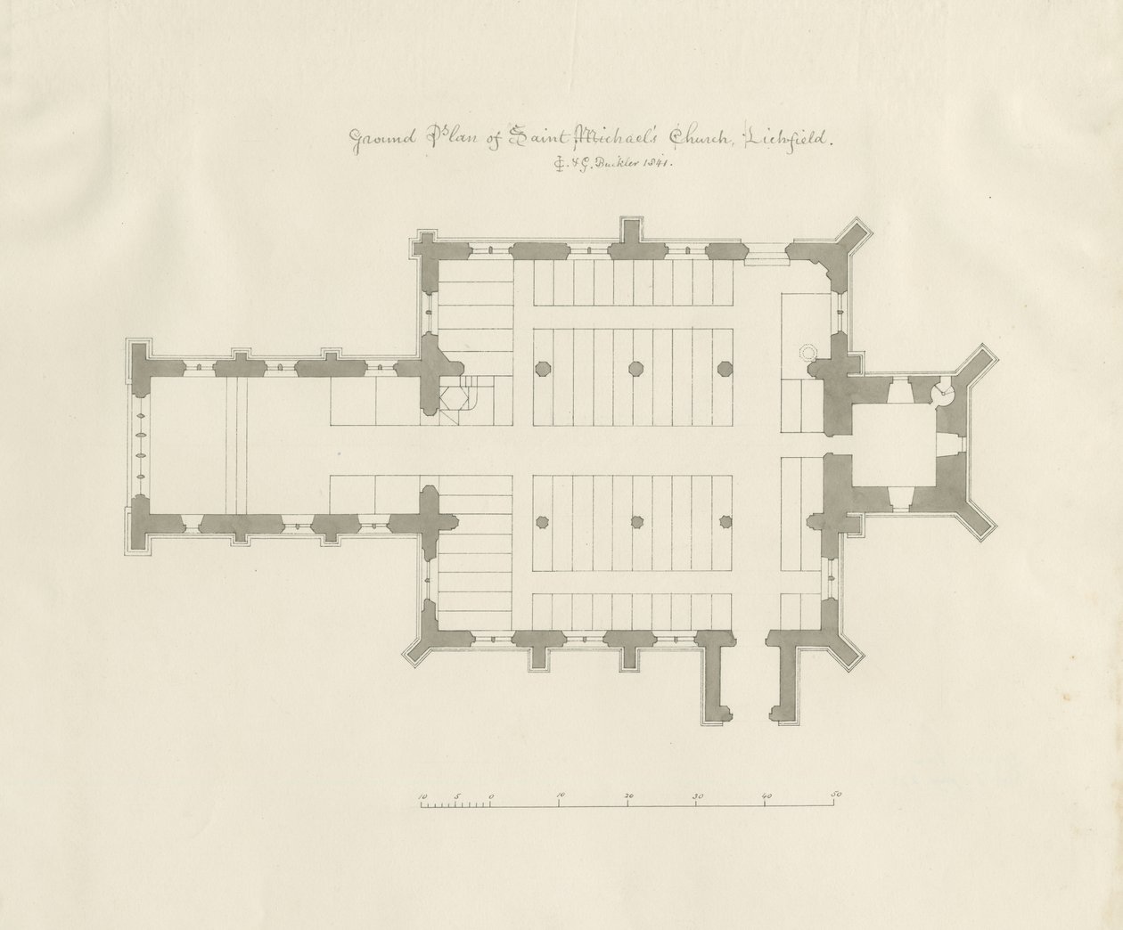Lichfield - Grundplan för St. Michael