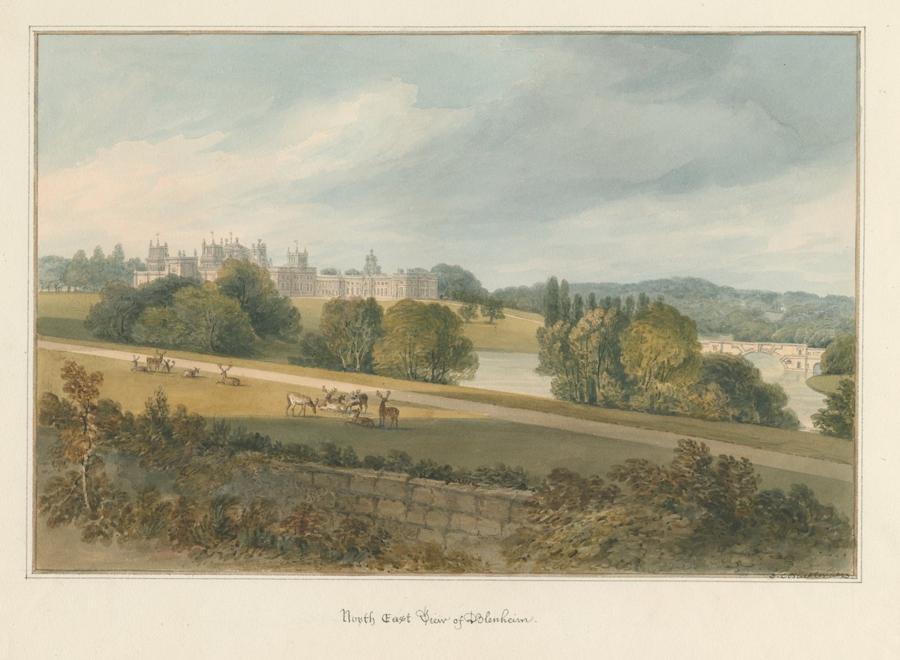 Oxfordshire - Blenheim [Palace], 1823 av John Chessell Buckler