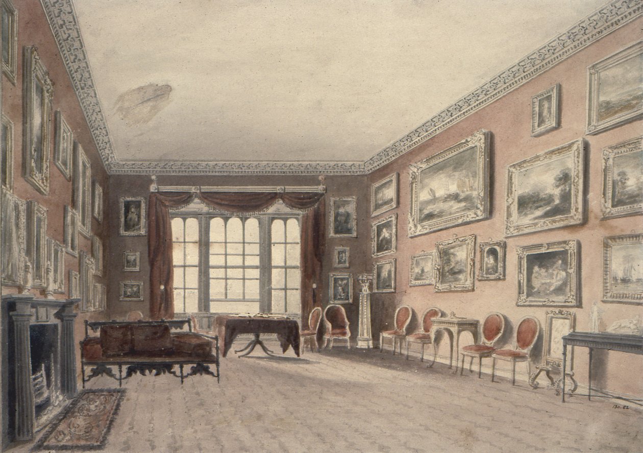 Galleriet på Browsholme, nära Clitheroe, Yorkshire av John Chessell Buckler