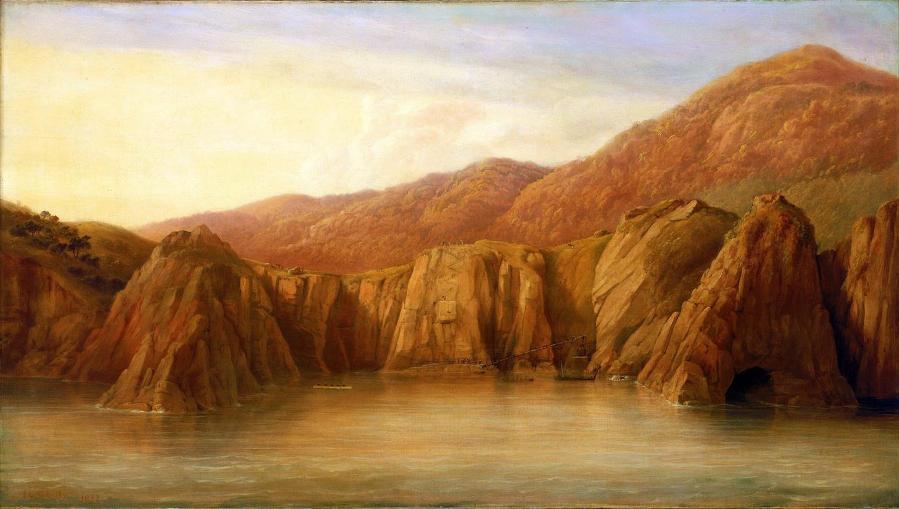 Räddningen av lasten och skatterna från HMS "Thetis" vid Cape Frio i Brasilien efter att fregatten sjunkit den 4 december av John Christian Schetky