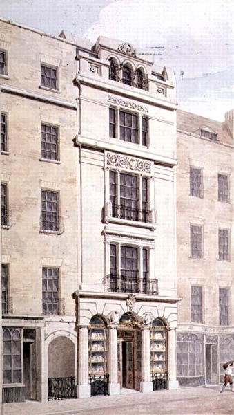 Rundell, Bridge and Rundell, 32 Ludgate Hill, 1826 (wc på papper) av John Clement Meade