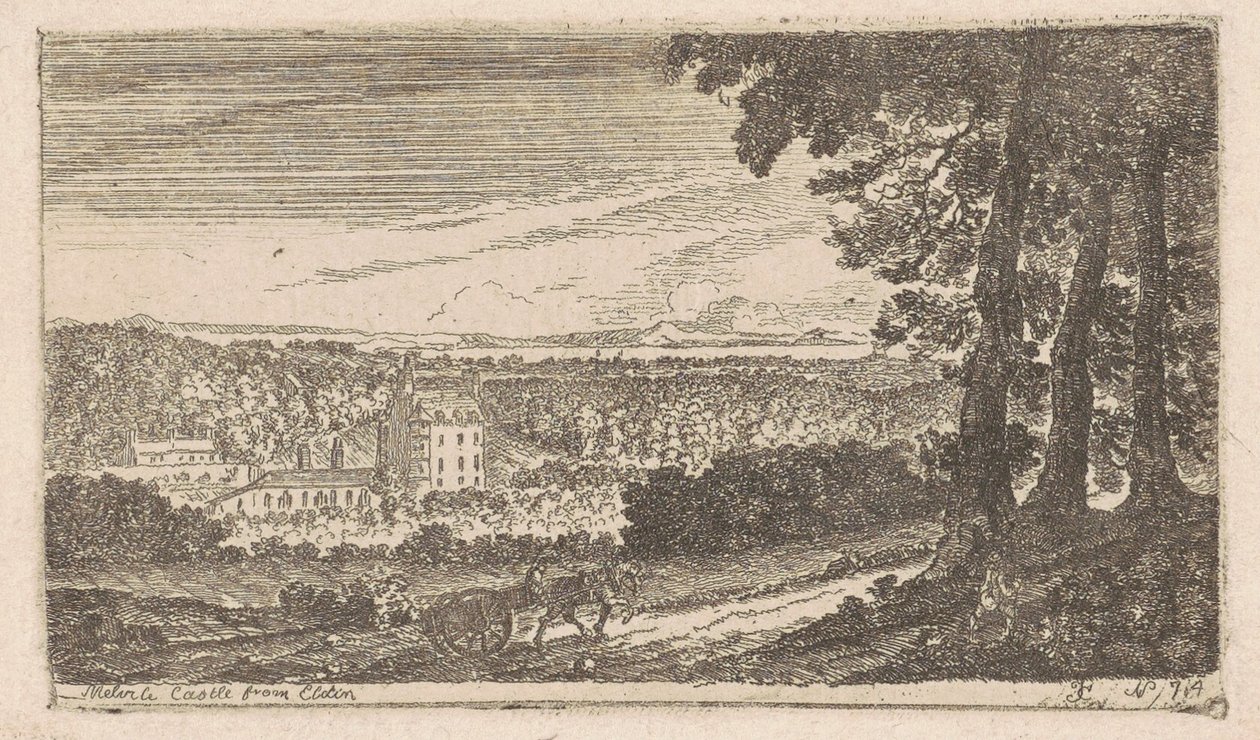 Melville slott från Eldin av John Clerk, of Eldin