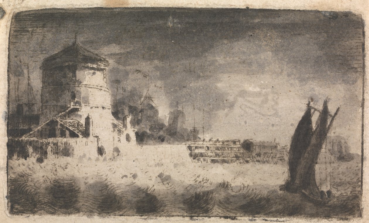 Gamla tornet, Leith av John Clerk of Eldin