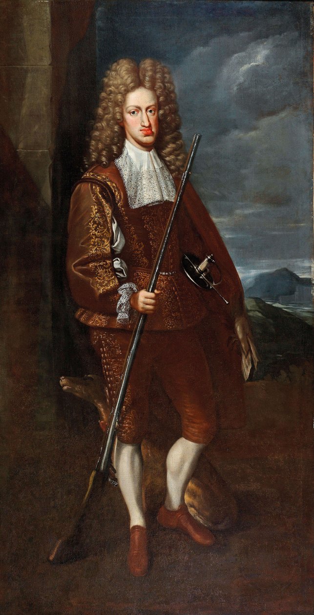 Porträtt av Karl II av Spanien i jaktdräkt, 1699. av John Closterman