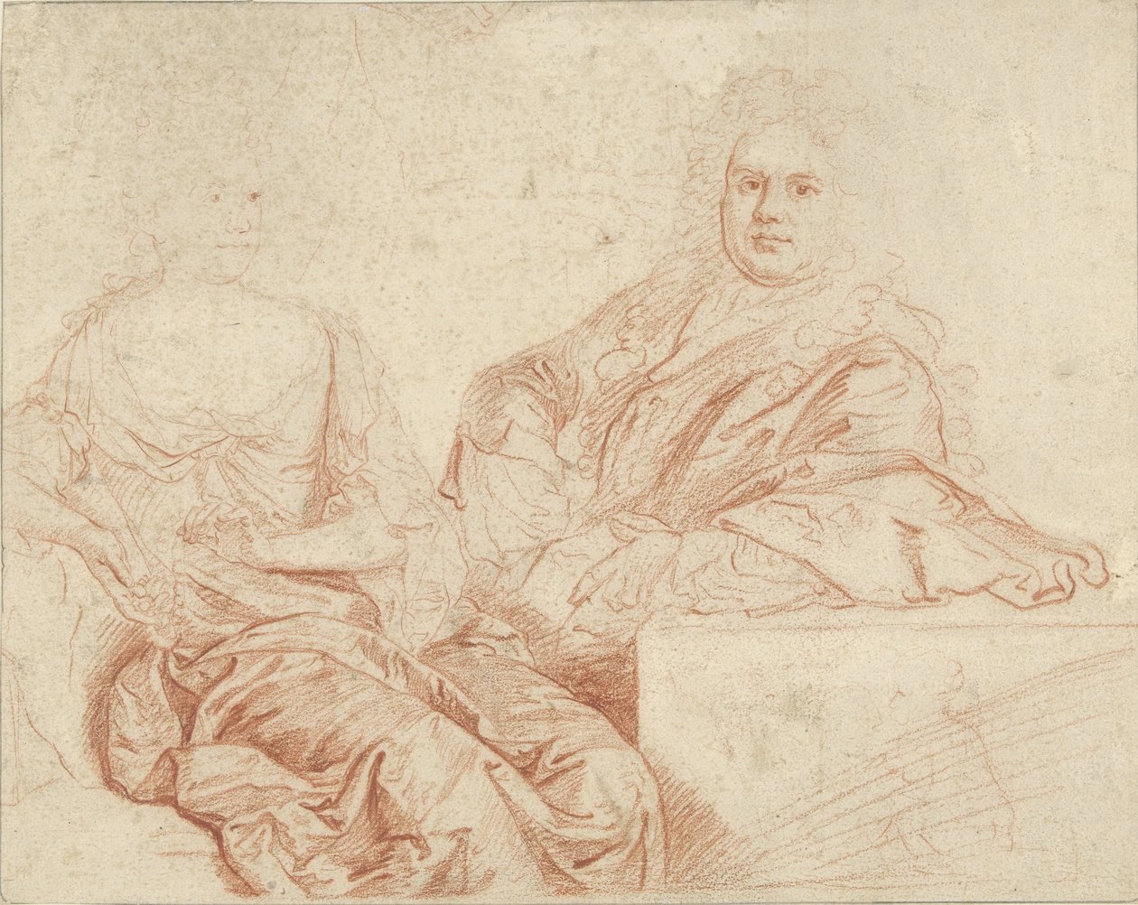 Porträtt av Grinling Gibbons och hans fru av John Closterman